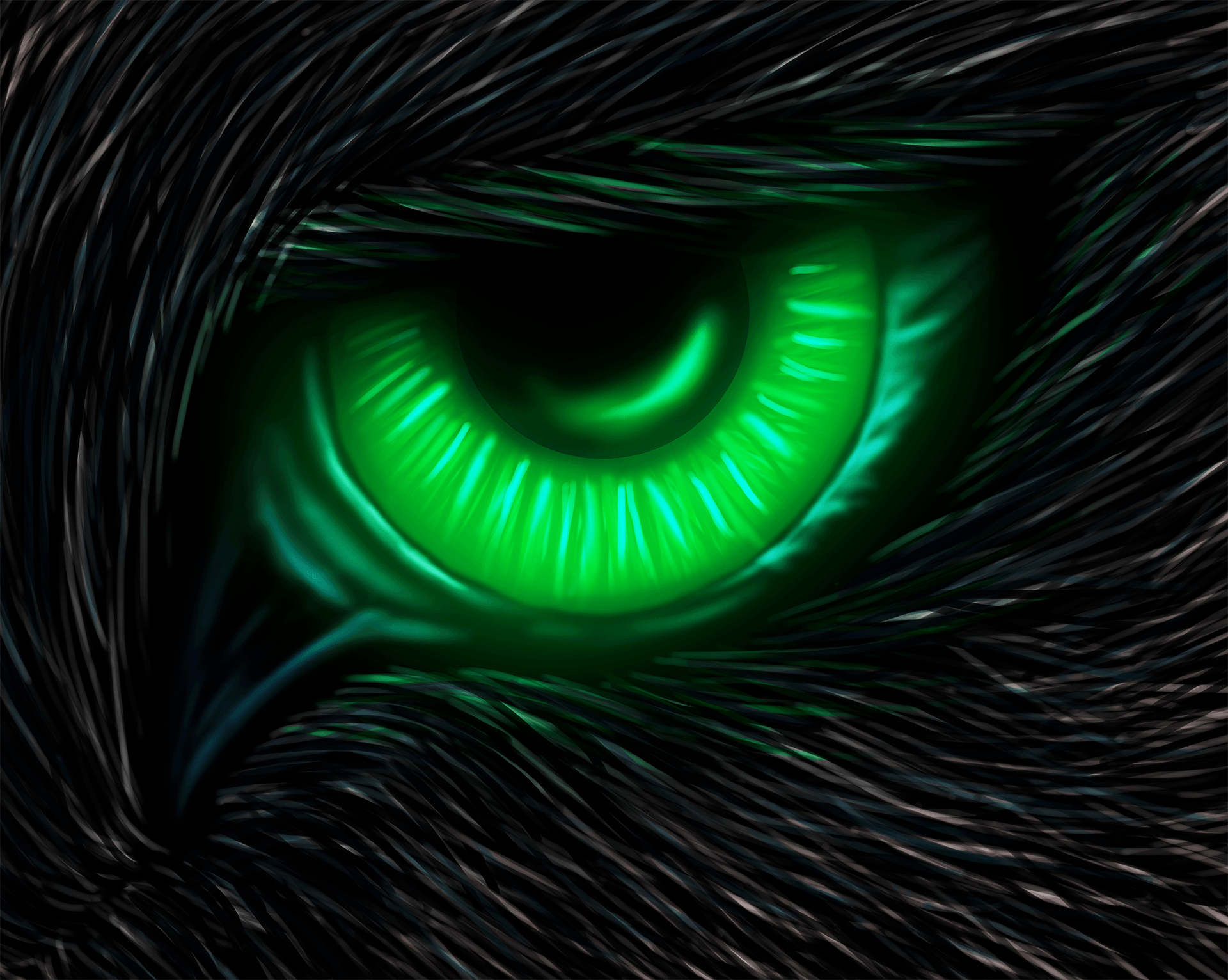 1920x1540 Download Neon Wolf Wallpaper, Desktop