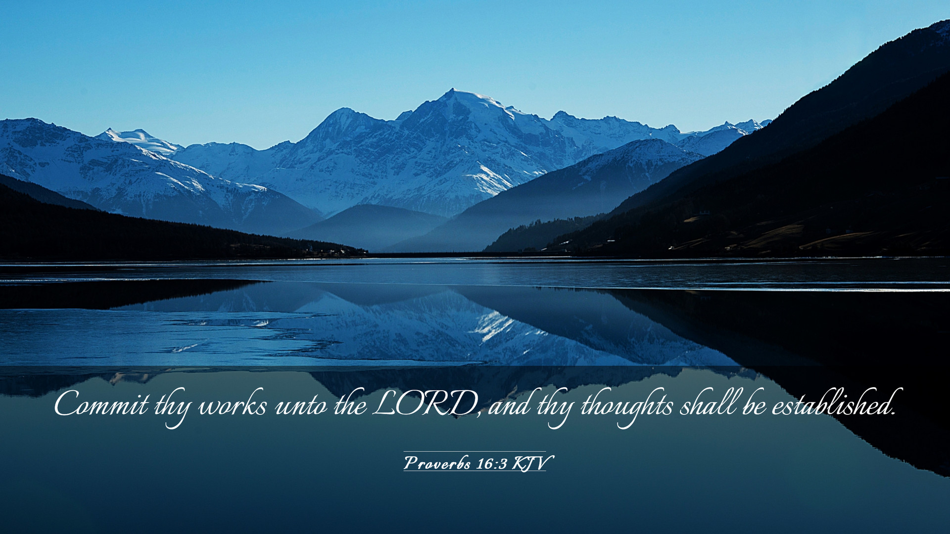 1920x1080 Proverbs 16:3 KJV Desktop Wallpaper thy works unto the LORD, and thy thoughts, Desktop