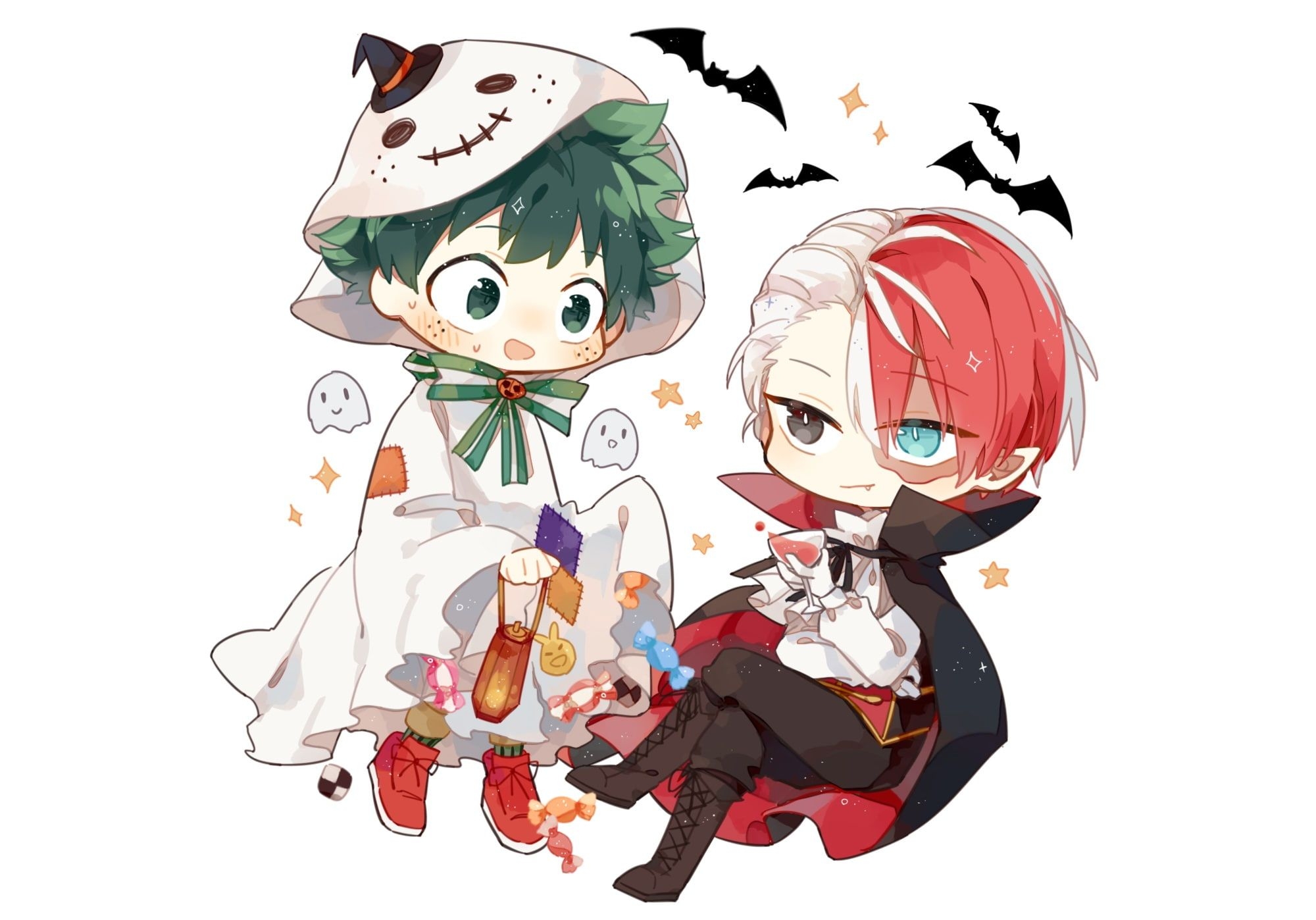 2000x1400 Anime My Hero Academia #Halloween Izuku Midoriya Shouto Todoroki P # wallpaper #hdwallpaper #desktop. My hero, Chibi, My hero academia, Desktop