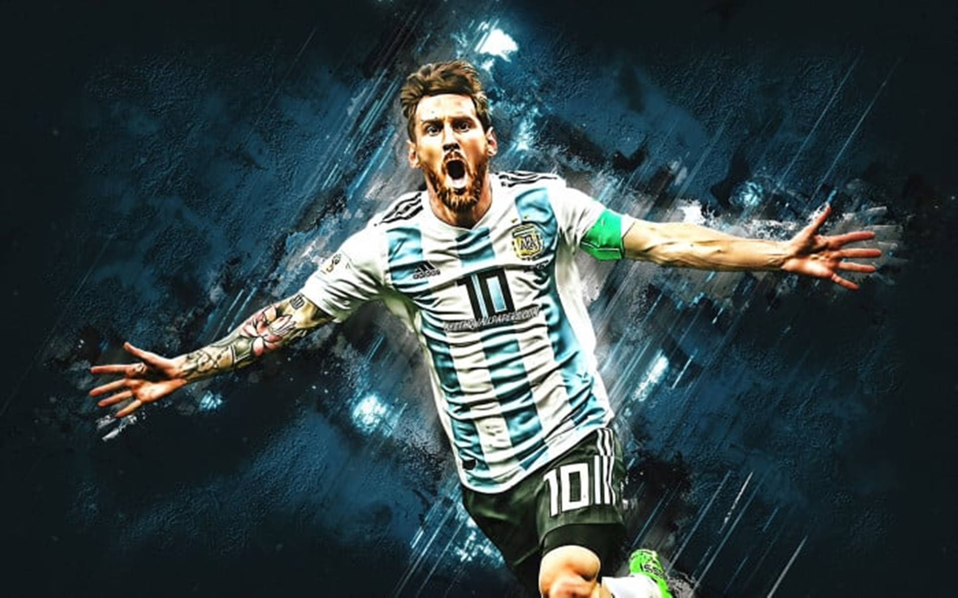 1920x1200 Download Messi Argentina Aesthetic Blue Wallpaper, Desktop