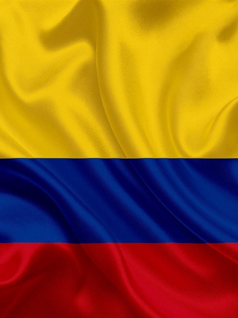 770x1030 Bandera colombiana, Colombia, América del Sur, la seda, la bandera, Phone