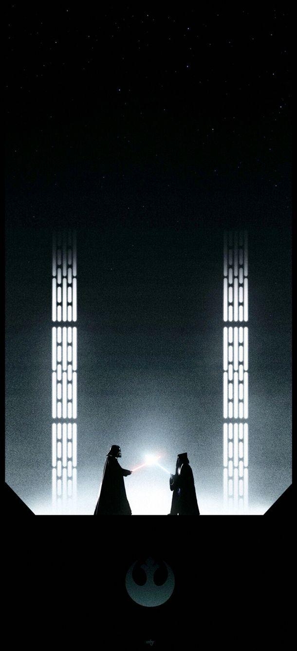 610x1340 Star Wars Darth Vader And Obi Wan Combat IPhone 6 Wallpaper, Phone