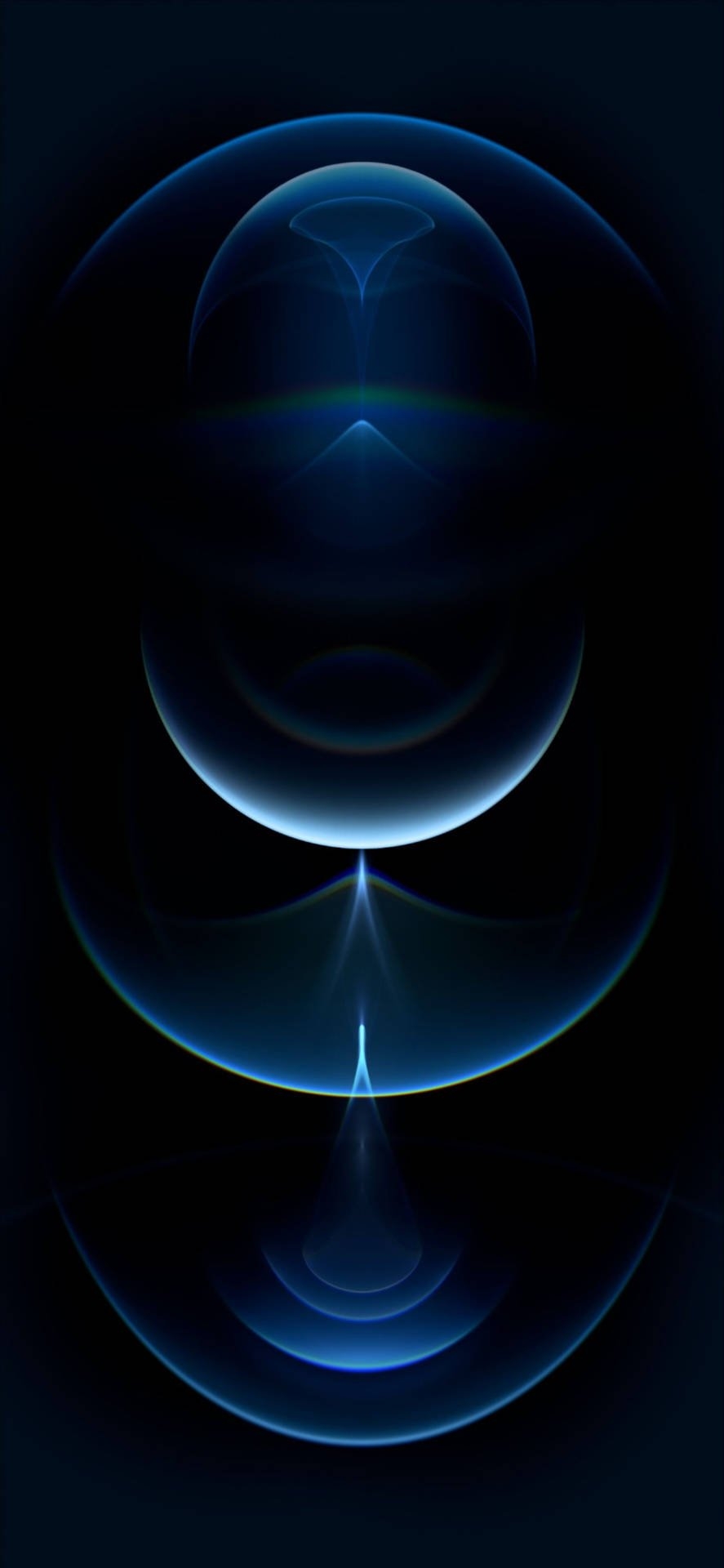 890x1920 Download The Majestic, Default Blue Flares of iOS 12 iPhone Wallpaper, Phone