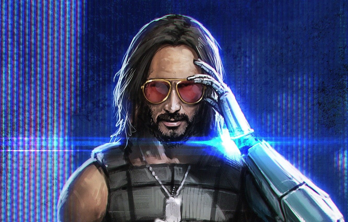 1340x850 Wallpaper glasses, cyborg, Keanu Reeves.goodfon.com, Desktop