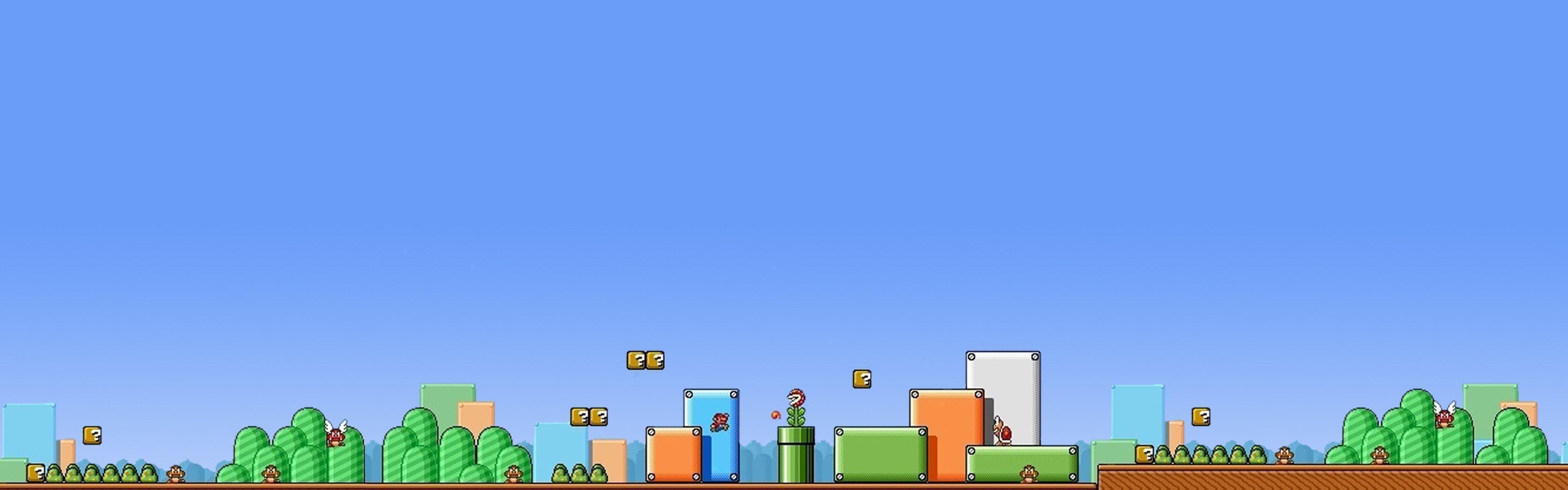 3360x1050 Super Mario Wallpaper, Dual Screen