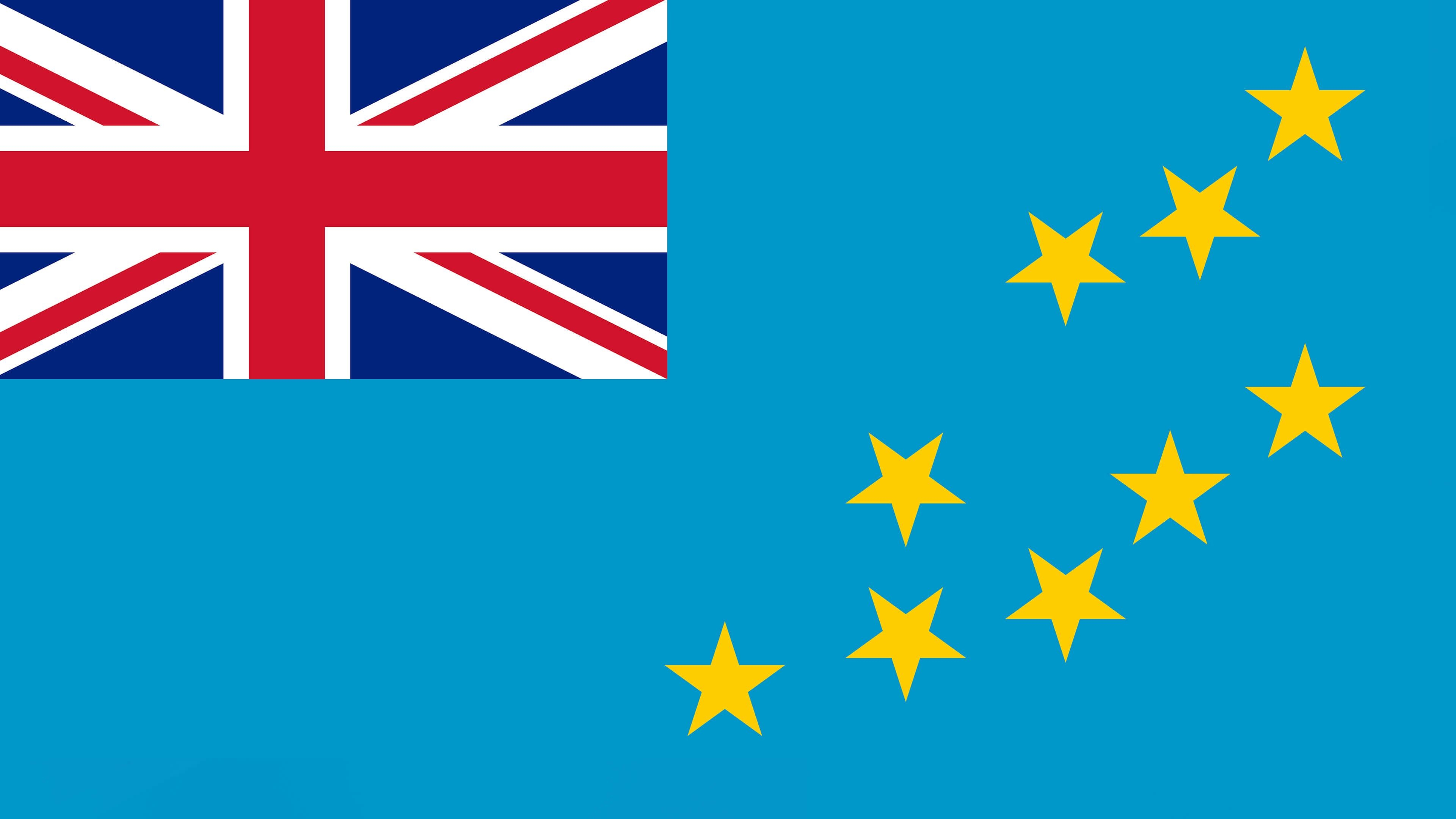 3840x2160 Tuvalu Flag UHD 4K Wallpaper, Desktop