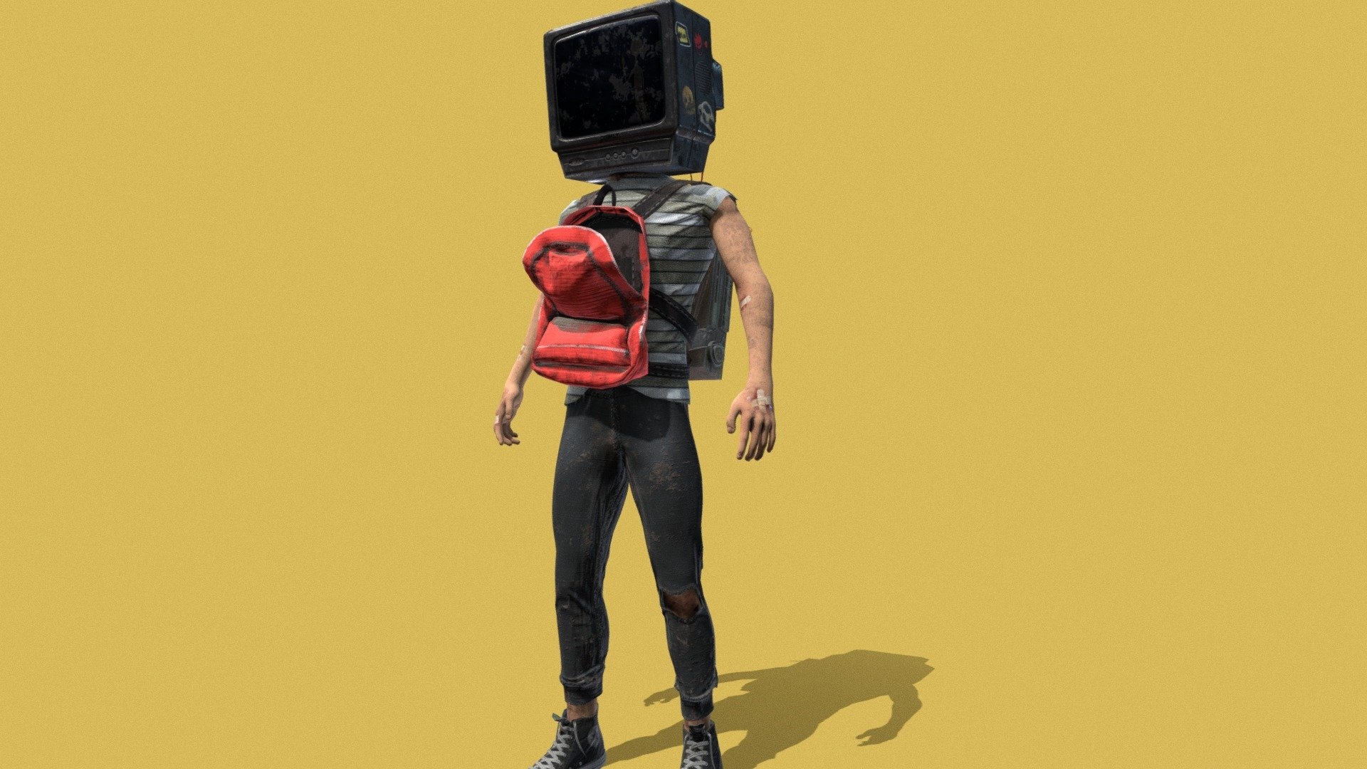 1920x1080 TV MAN Free 3D model by Daniel GoE [fbd9ce2], Desktop