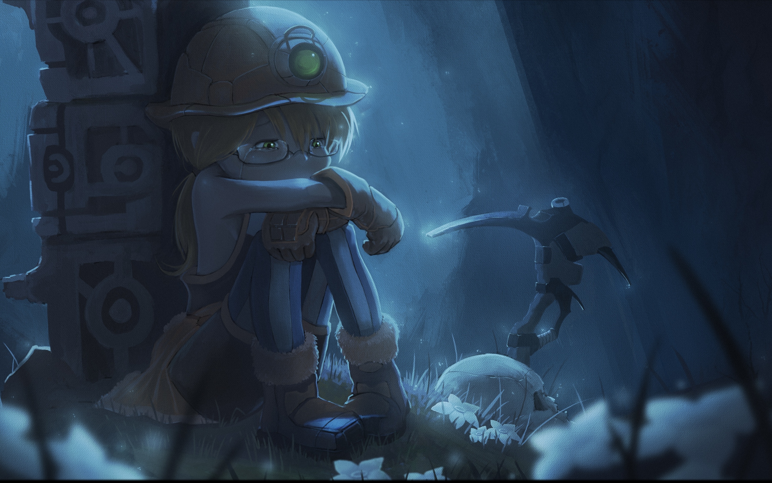 3020x1890 Wallpaper, Riko Made in Abyss, Made in Abyss, pickaxes, Miner, Desktop