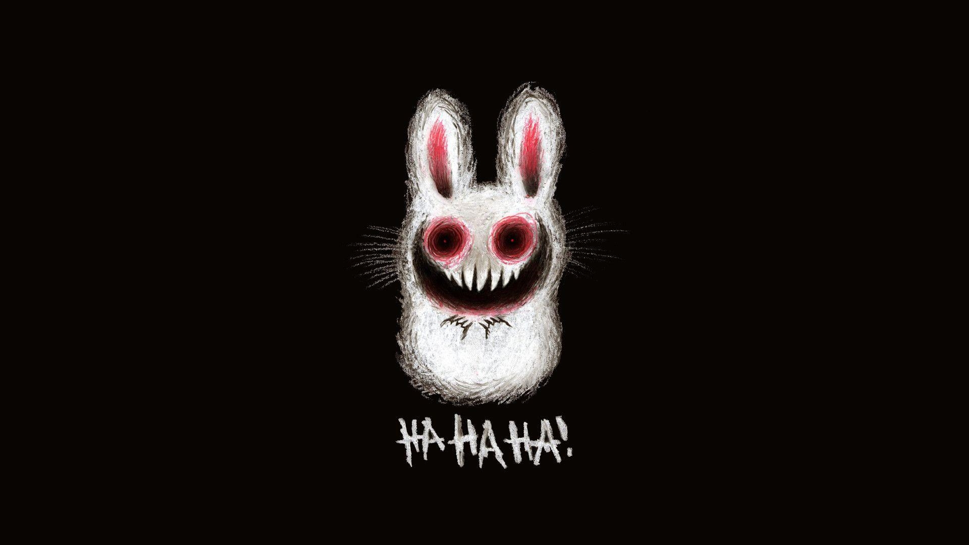 1920x1080 Creepy bunny wallpaper, cute adorable fluffy scary, Desktop