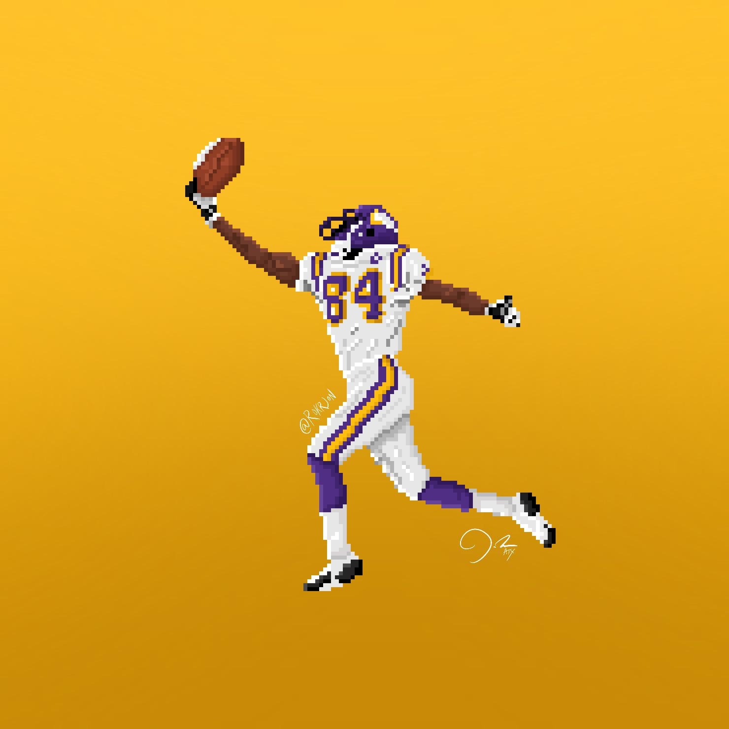 1480x1480 I'm a pixel artist from Austin TX and I just finished up this pixel Randy Moss. thought you Vikings fans might enjoy it (Instagram: @rokrjon), Phone