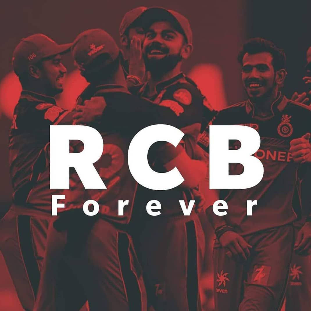 1070x1070 Download Red Aesthetic RCB Cricket Team Forever Wallpaper, Phone