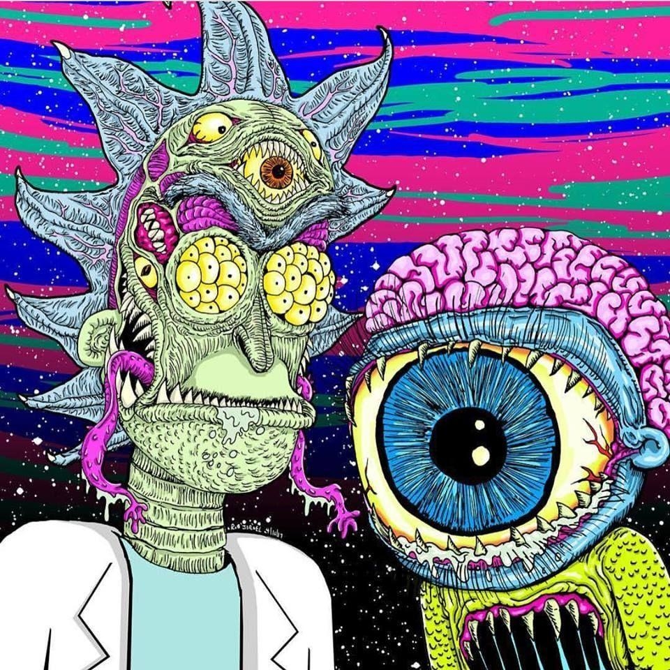 960x960 Rick and Morty Psychedelic Wallpaper Free Rick and Morty, Phone