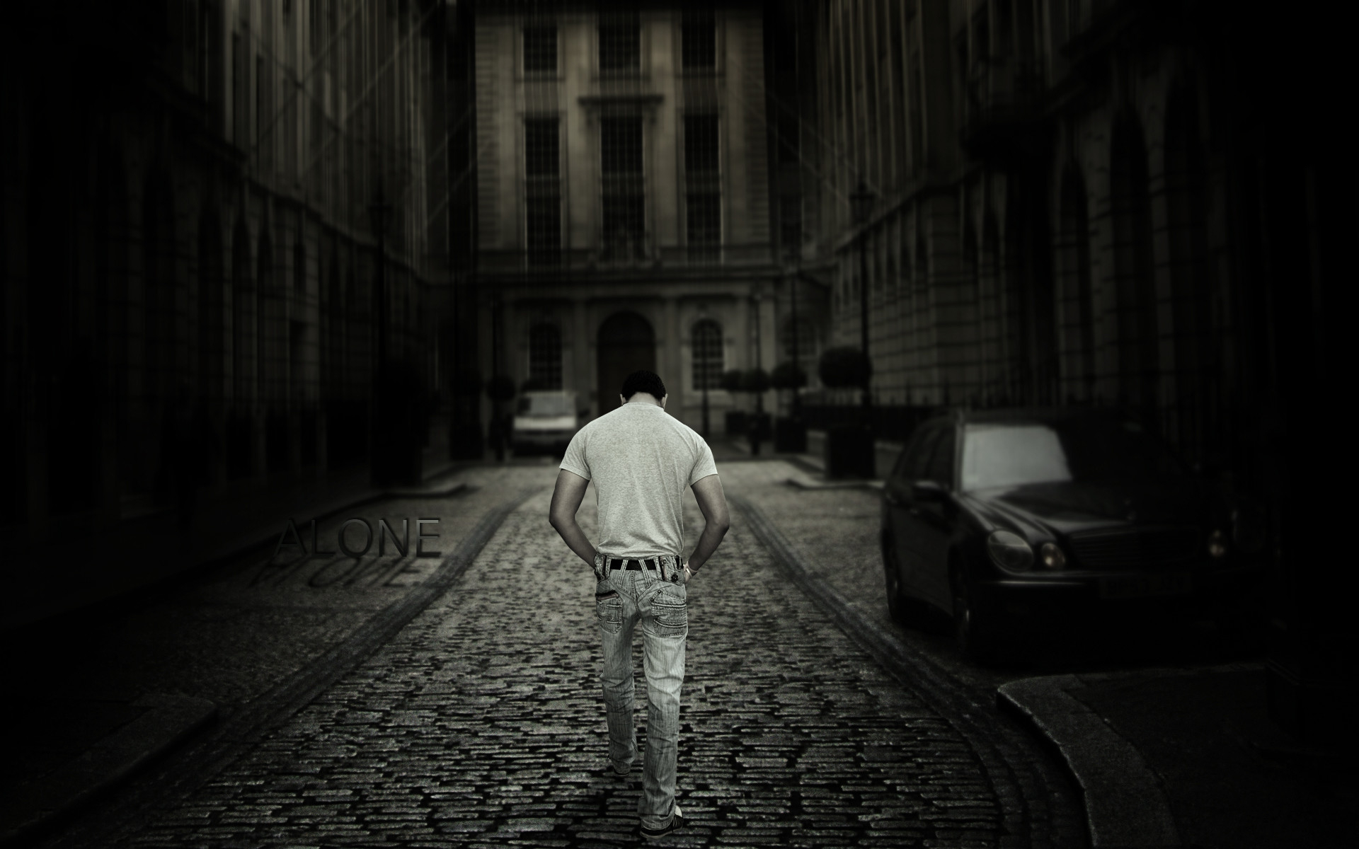 1920x1200 Alone HD Wallpaper Free Download Pixelstalk Boy On Street, Desktop