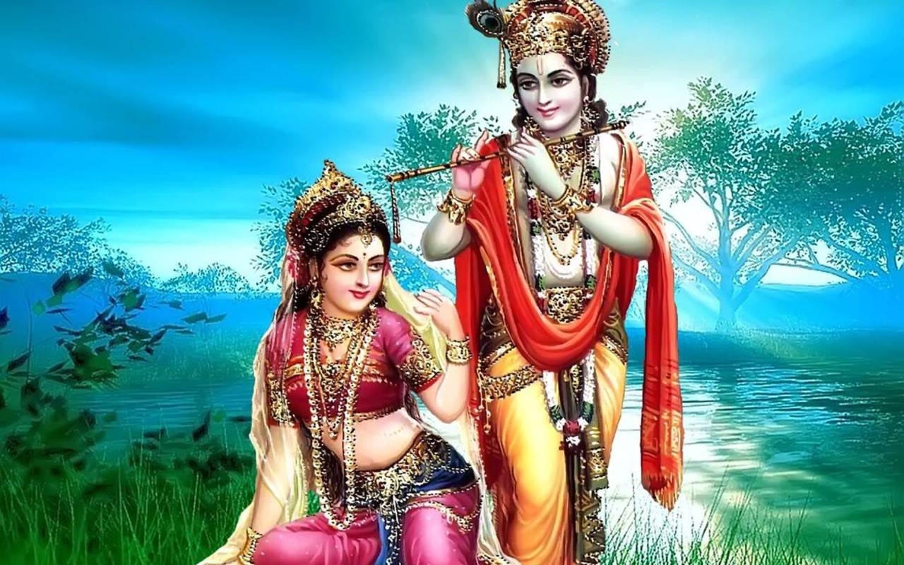 1280x800 Lord Krishna With Radha Rani Wallpaper. Lord Krishna. Latest, Desktop