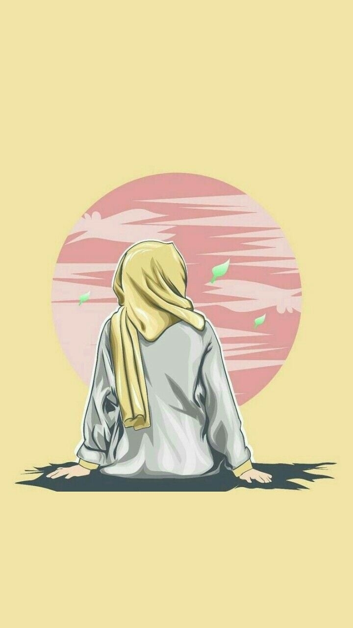 720x1280 animated wallpaper. Hijab cartoon, Phone