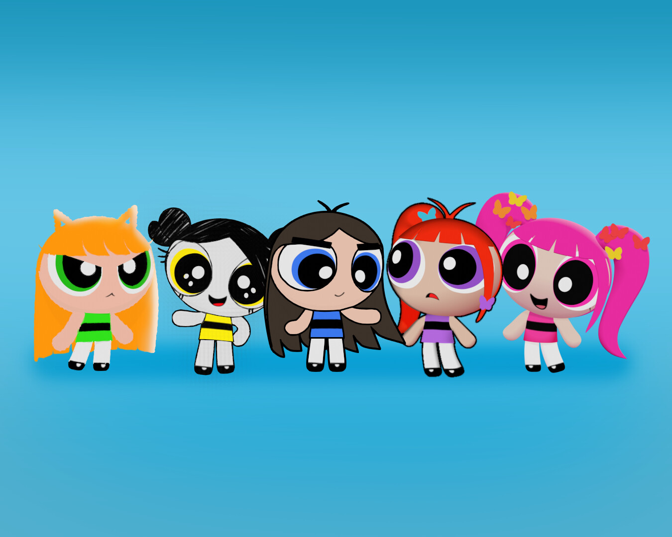 1350x1080 NewJeans Powerpuff Girls version, Desktop