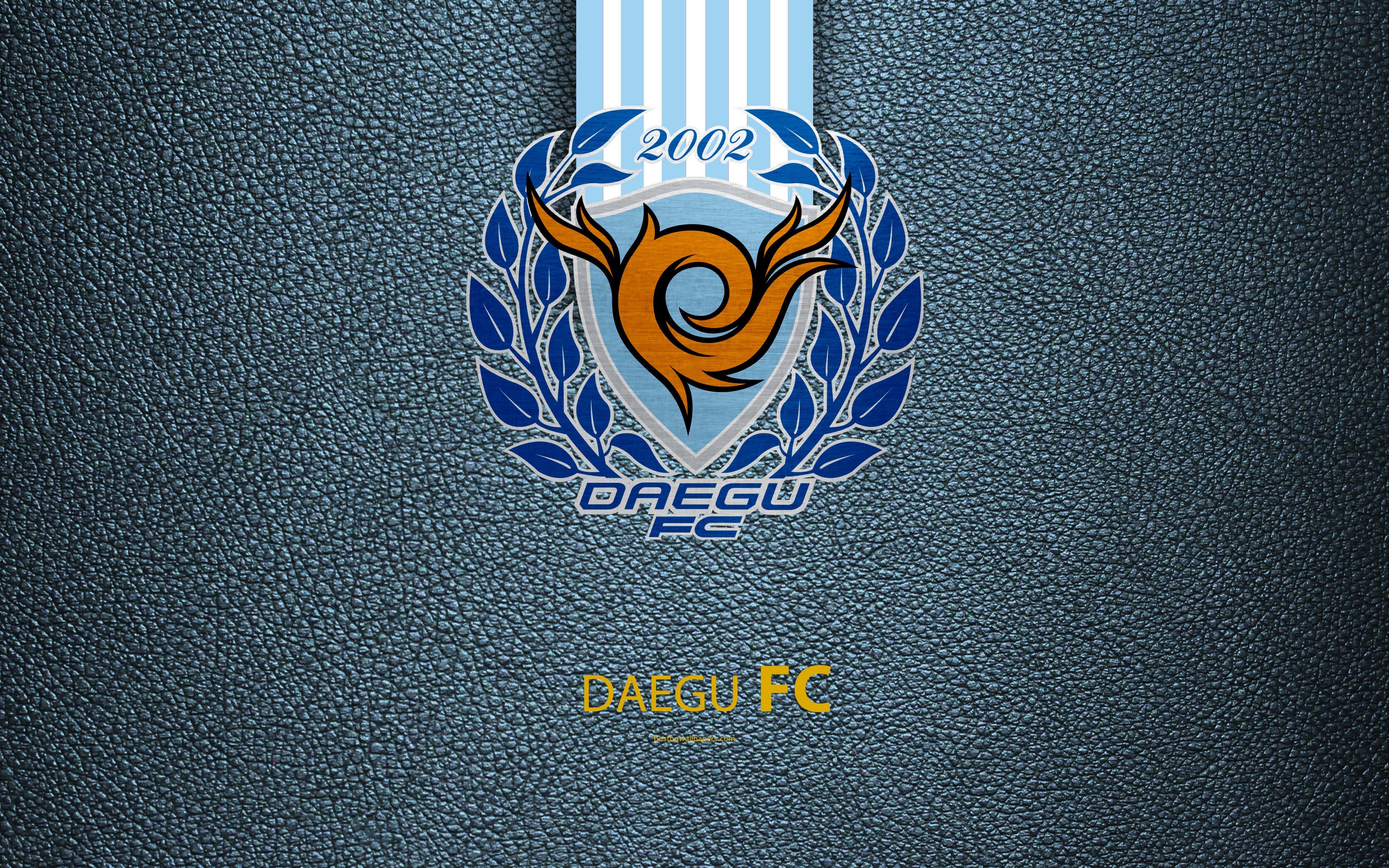 3840x2400 Download wallpaper Daegu FC, 4k, logo, South Korean football club, Desktop