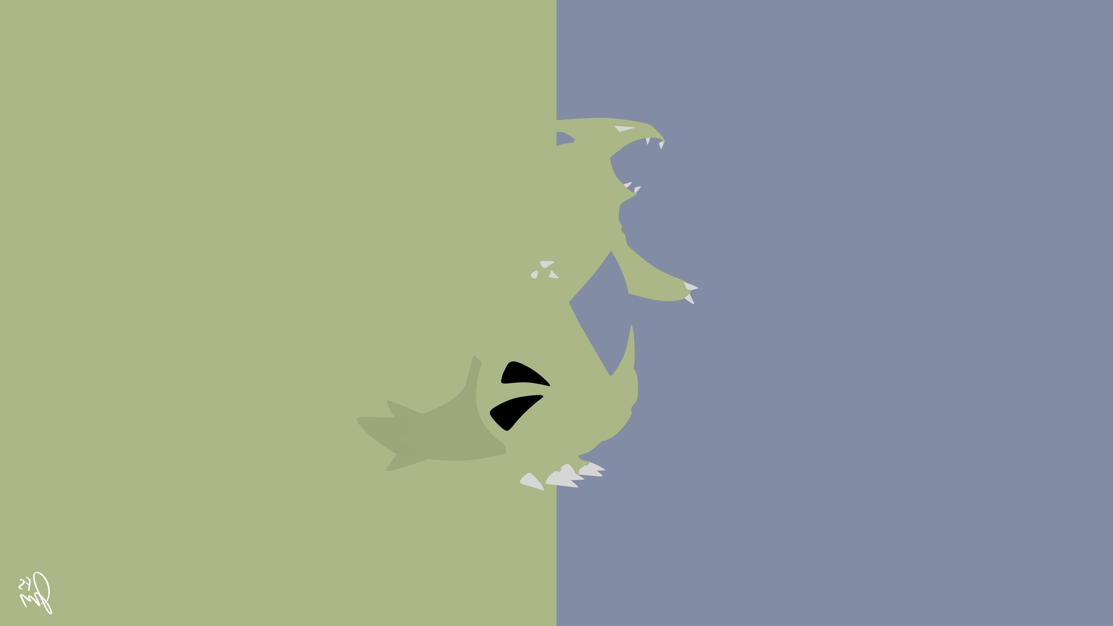 3840x2160 Tyranitar, Pokémon, Pokemon Second Generation, Minimalism Wallpaper, Desktop