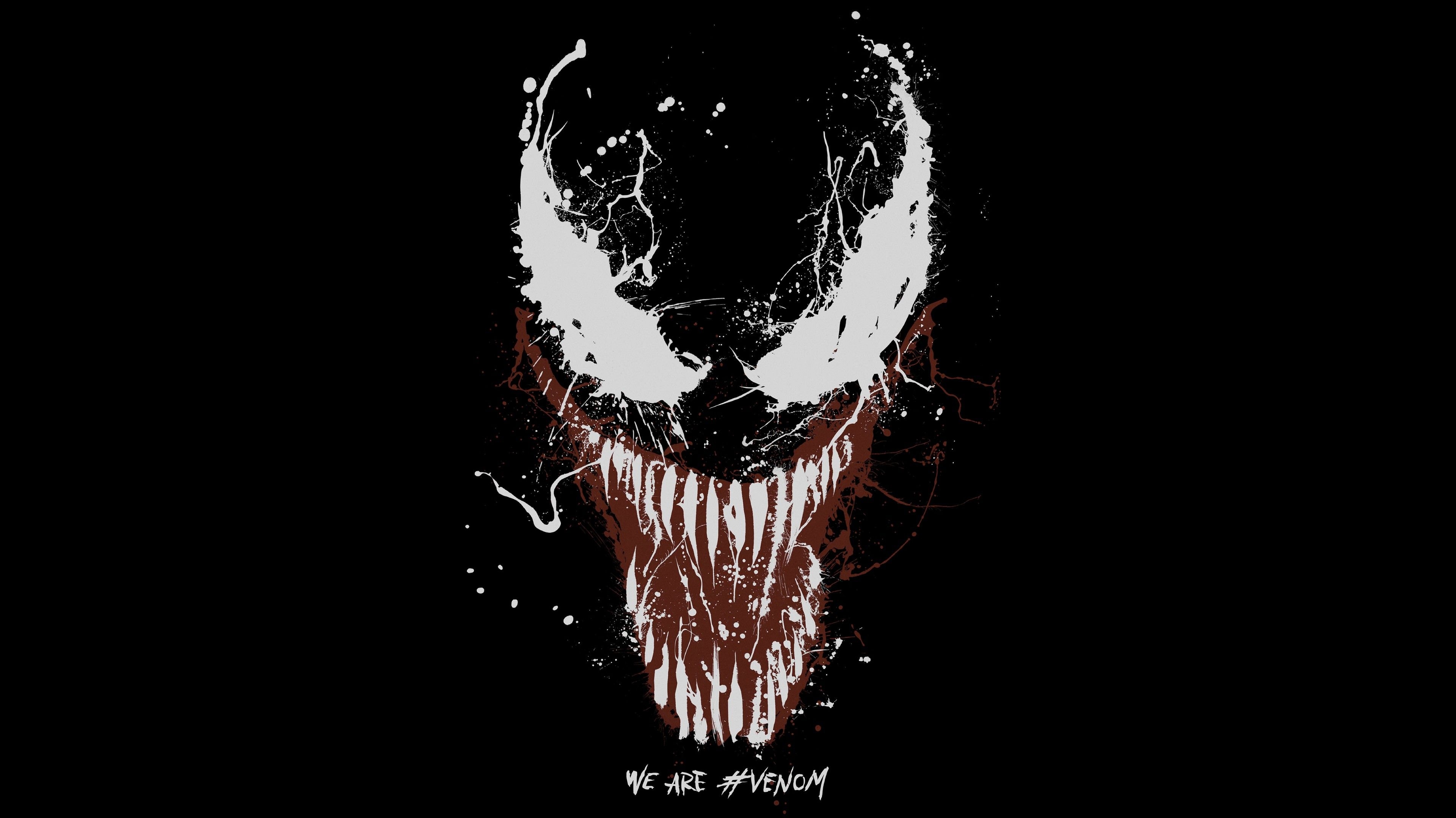 3840x2160 Wallpaper Venom, Marvel Comics, Black, HD, 5K, Black Dark, Desktop