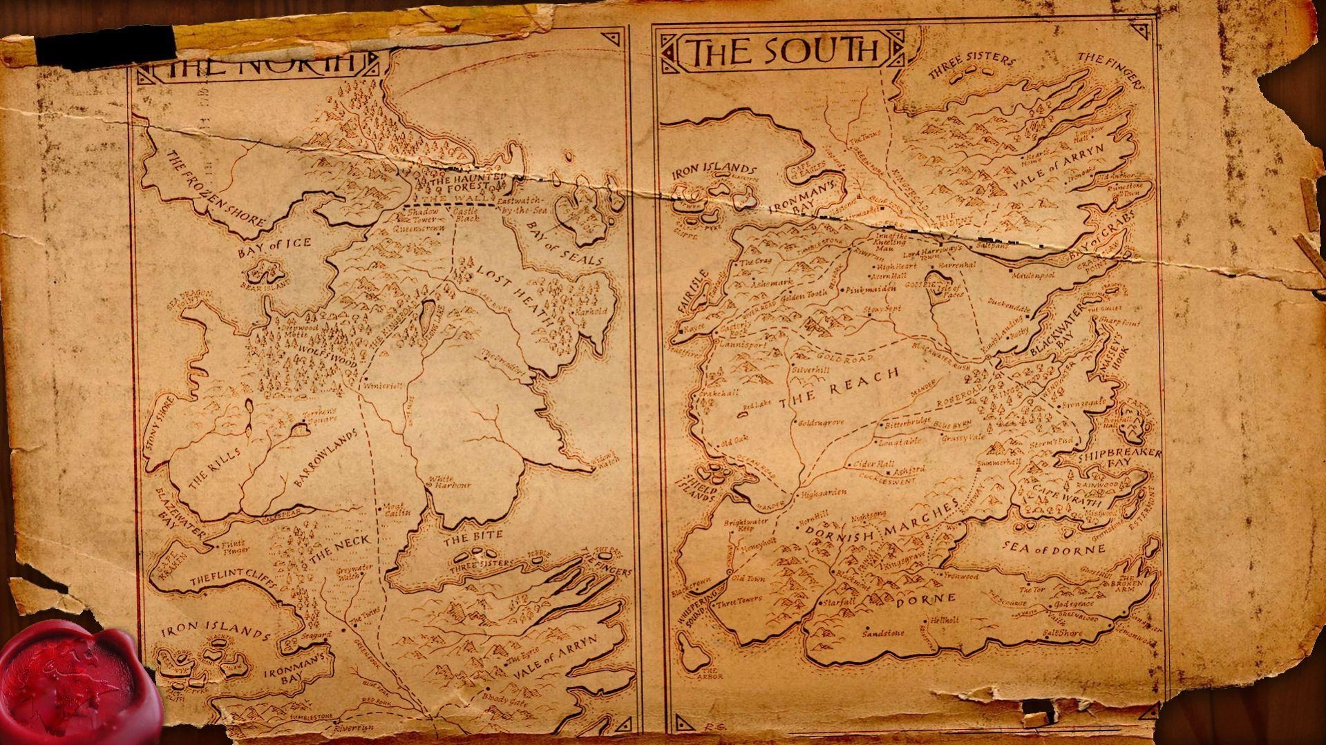 1920x1080 Map of Westeros Wallpaper, Desktop