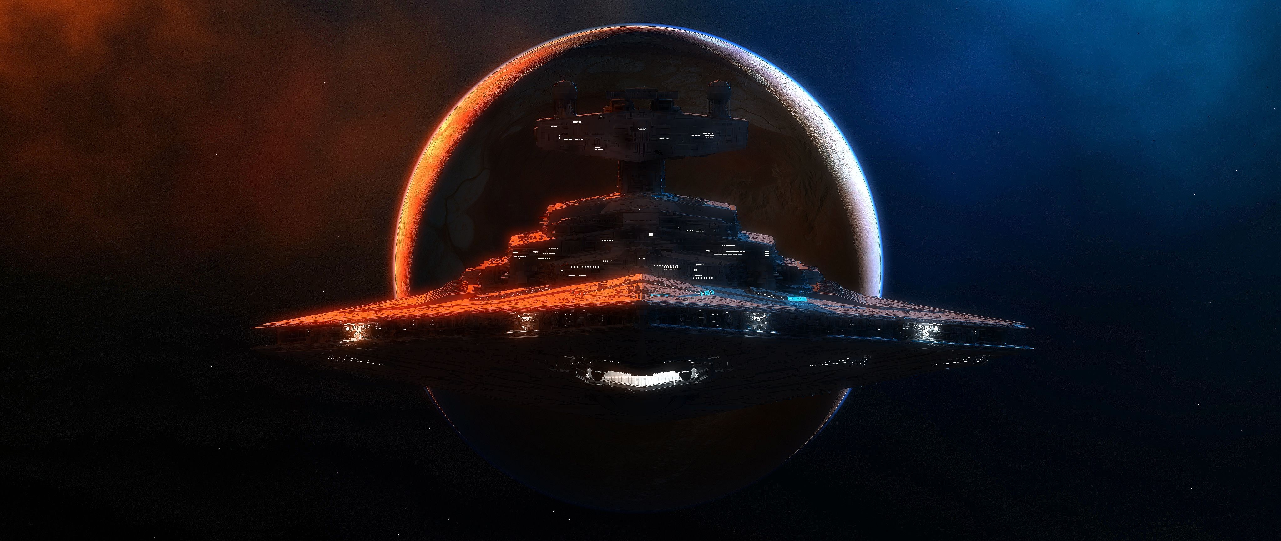 4100x1740 Super Star Destroyer Wallpaper, Dual Screen