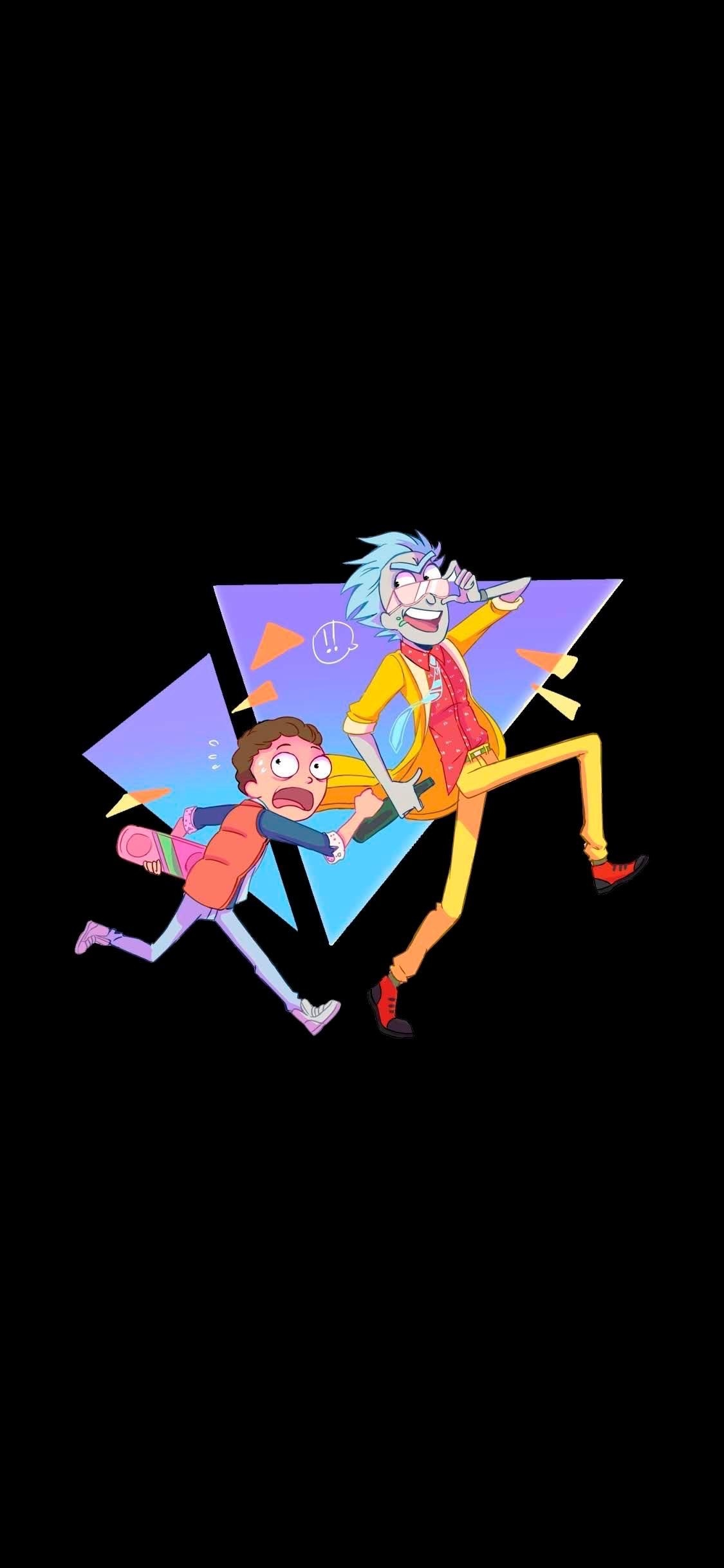 1130x2440 Rick and Morty back to the future wallpaper, Phone