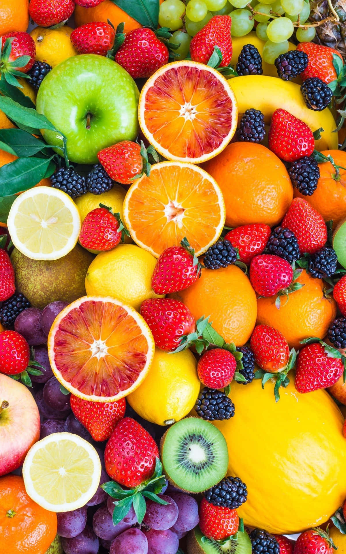 1200x1920 Berry And Citrus Fruits Background, Phone