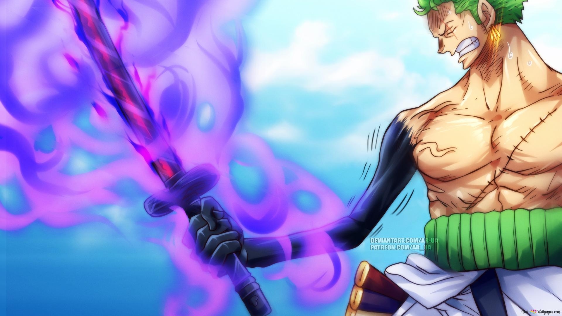 1920x1080 One Piece Zoro Haki Absorbed by Enma Sword 2K wallpaper download, Desktop