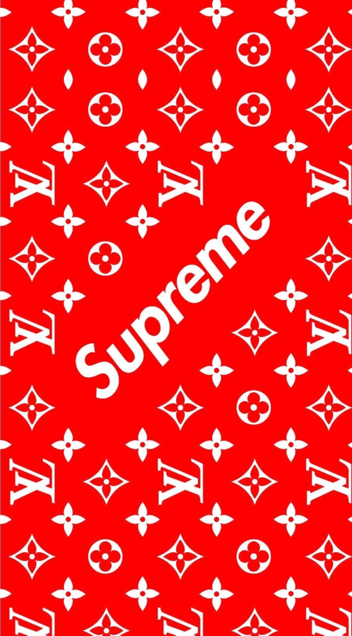 1140x2050 Supreme x Louis Vuitton. Brands. Supreme wallpaper, Phone